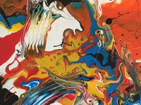 2021-07-29-Farbspiel, Acryl Pouring, 30 x 40 cm